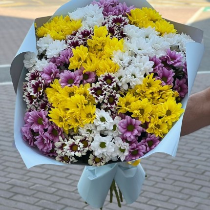Букет из разноцветных хризантем - купить с доставкой в по Ирбиту